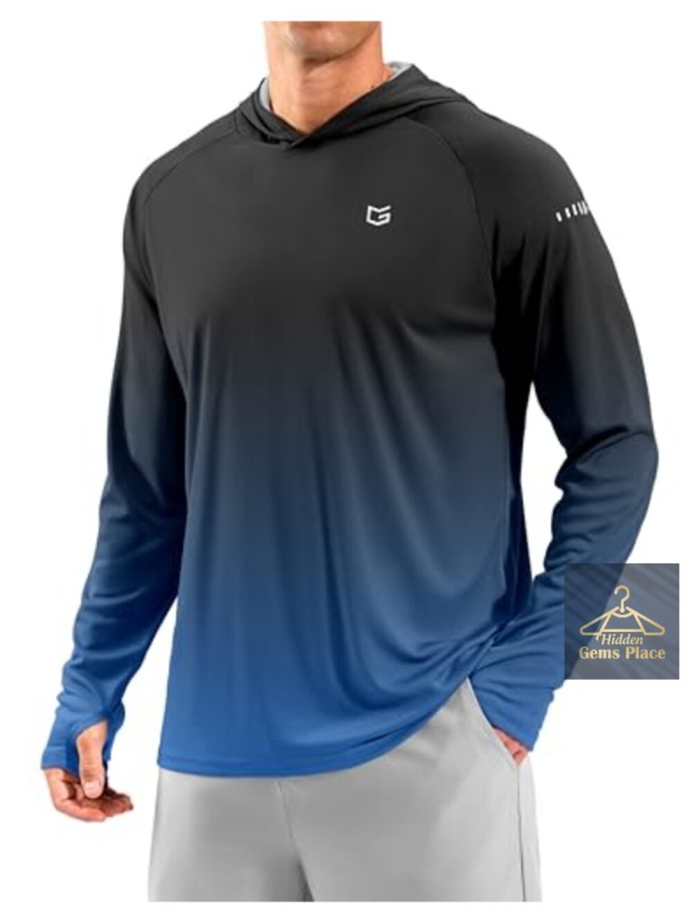 UPF 50+ Long Sleeve Sun Protection Hoodie Shirt Quick-Dry